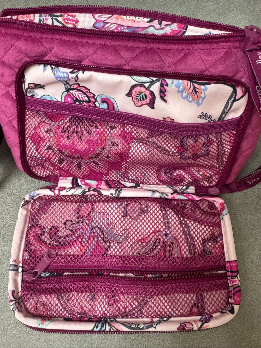 Vera Bradley Hot Pink Quilted Cosmetic Case